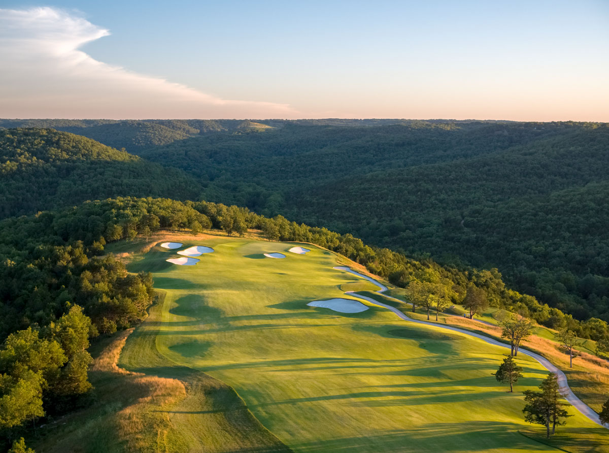 Payne's Valley fairway crossing the Missouri Ozarks